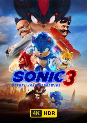 Sonic 3: Szybki jak błyskawica UHD HDR — plakat
